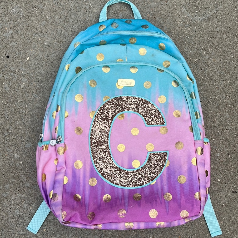 Justice Letter “C”  kids backpack